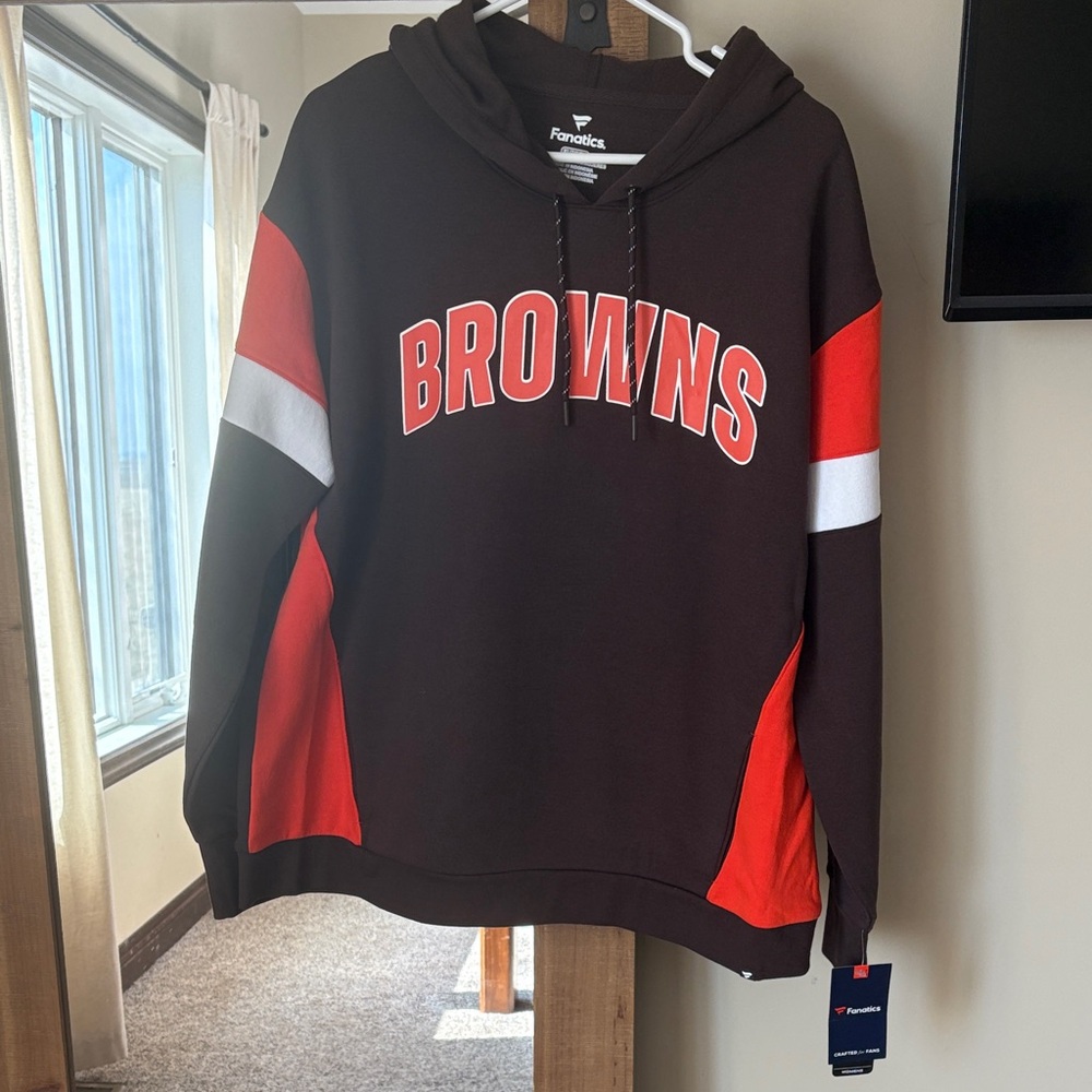 Fanatics Brown Hoodie with Red and White Accents